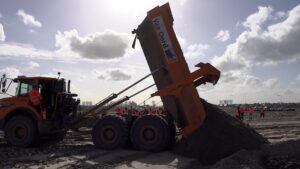 Overgebleven zand van de A16 Rotterdam bij bouw Wilderszijde gebruikt
