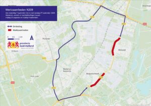 Houd rekening met omleidingen en extra reistijd op N209