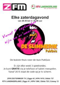 Nieuw seizoen De Slimmerik PubQuiz van start op ZFM en RTV Lansingerland